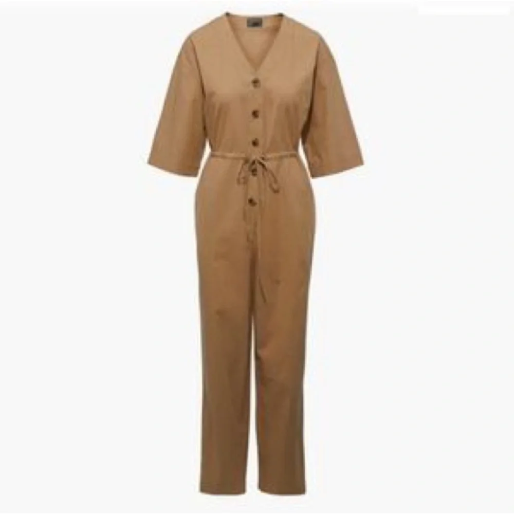 Frank & Oak Beige Button-Up Jumpsuit - Picture 4 of 8